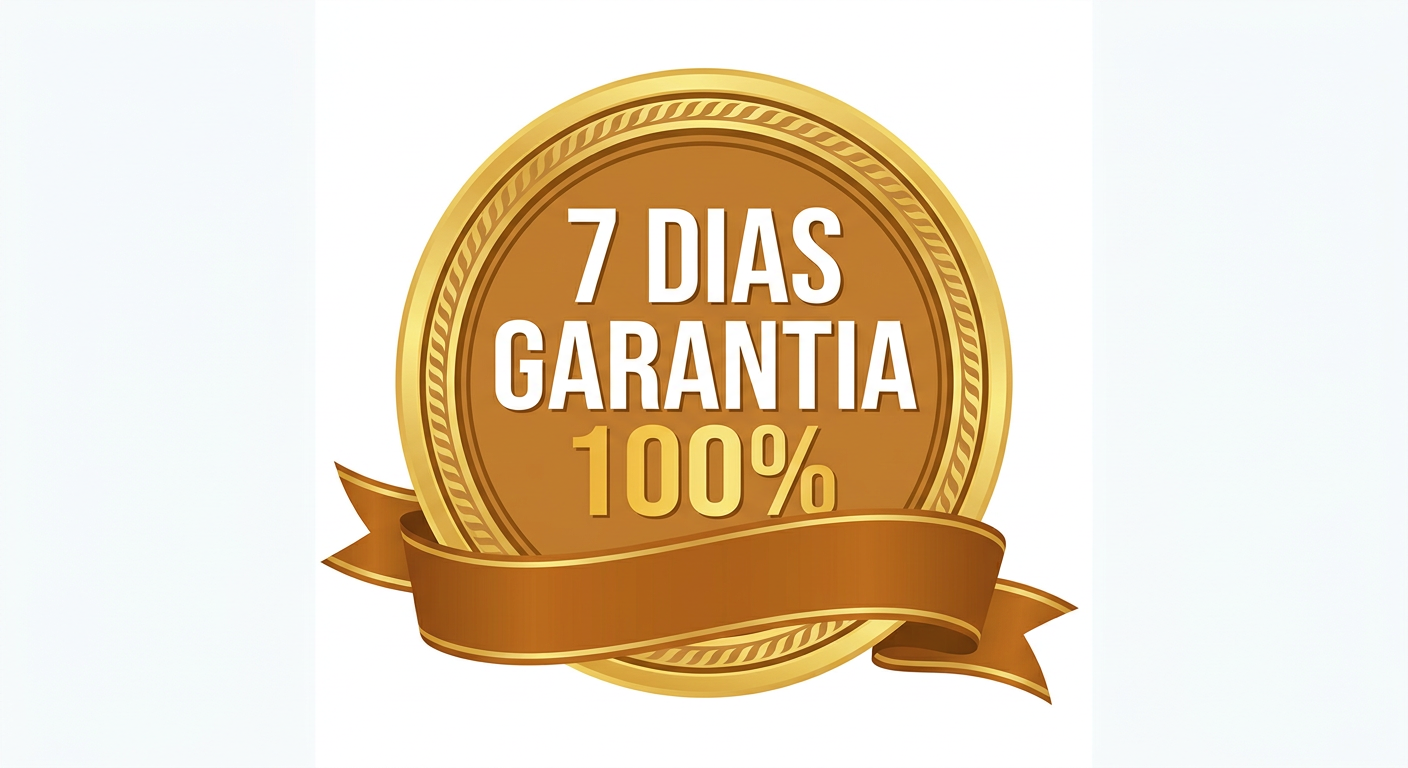Selo de garantia incondicional de 7 dias com 100% de satisfação
